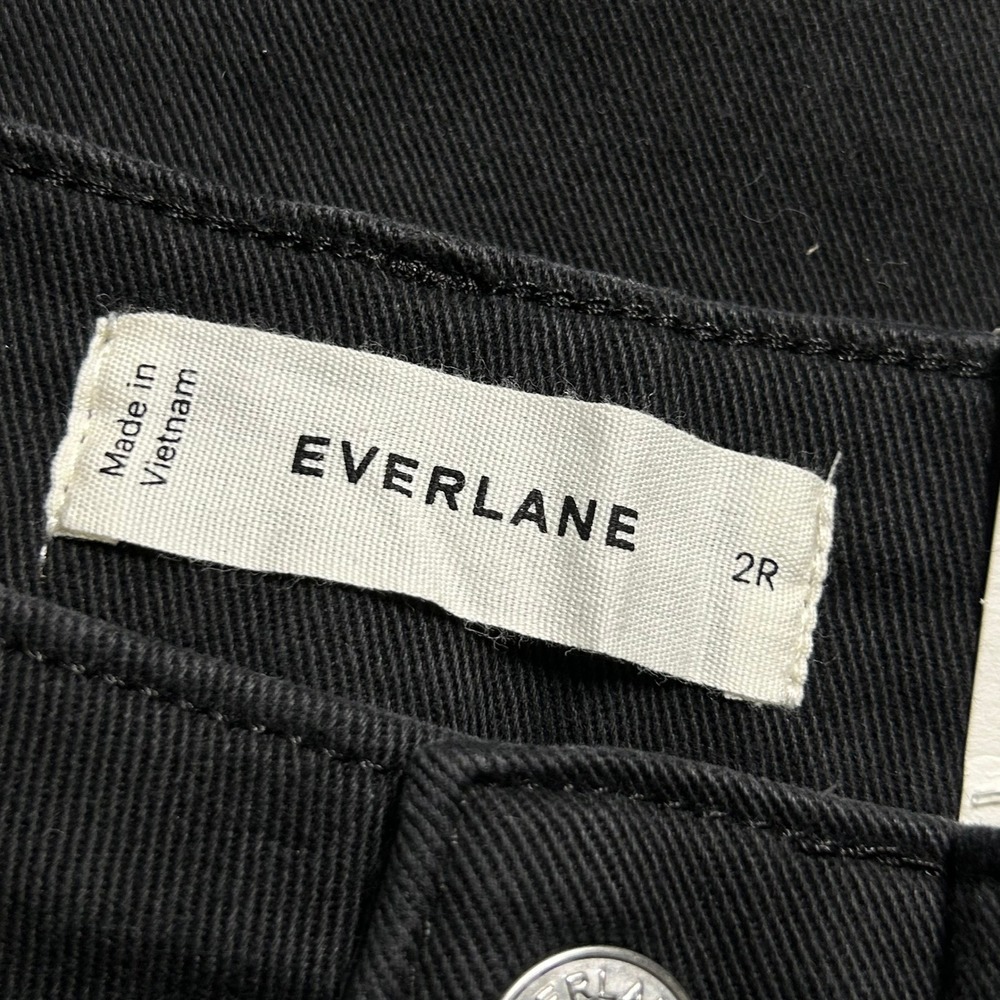 Everlane Women's The Utility Straight Leg Black High Rise Pants 2 New - Picture 9 of 10